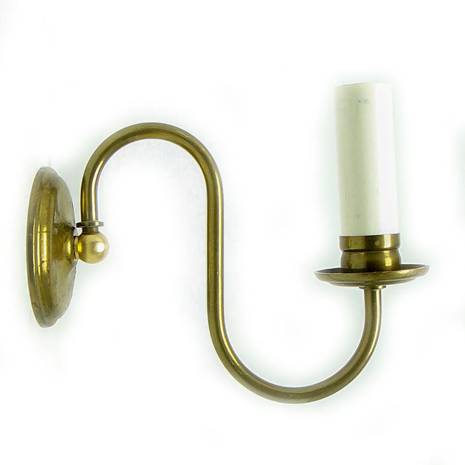 Gold Metal Wall Lamp, 1970s for sale at Pamono