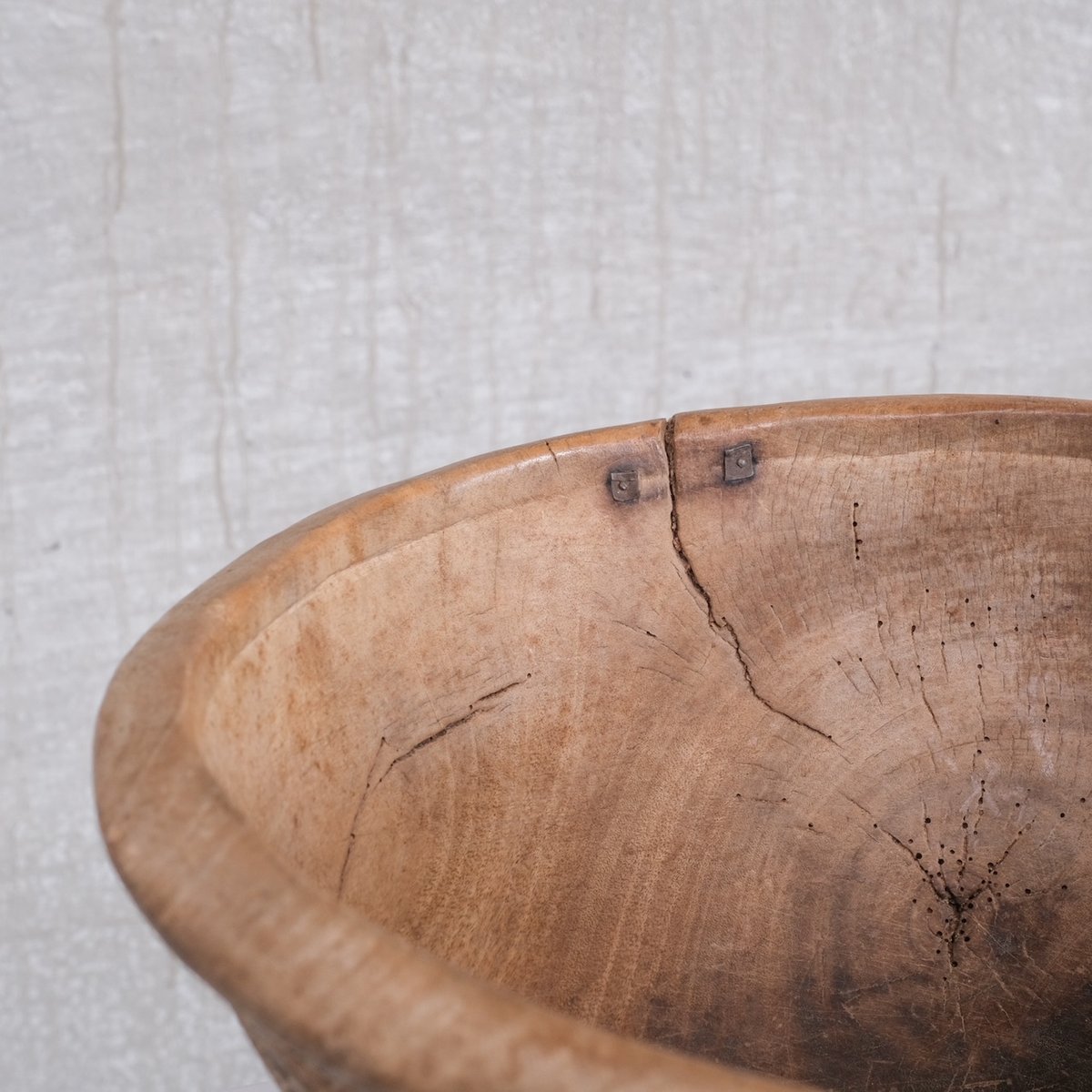 Antique French Primitive Wooden Bowl for sale at Pamono