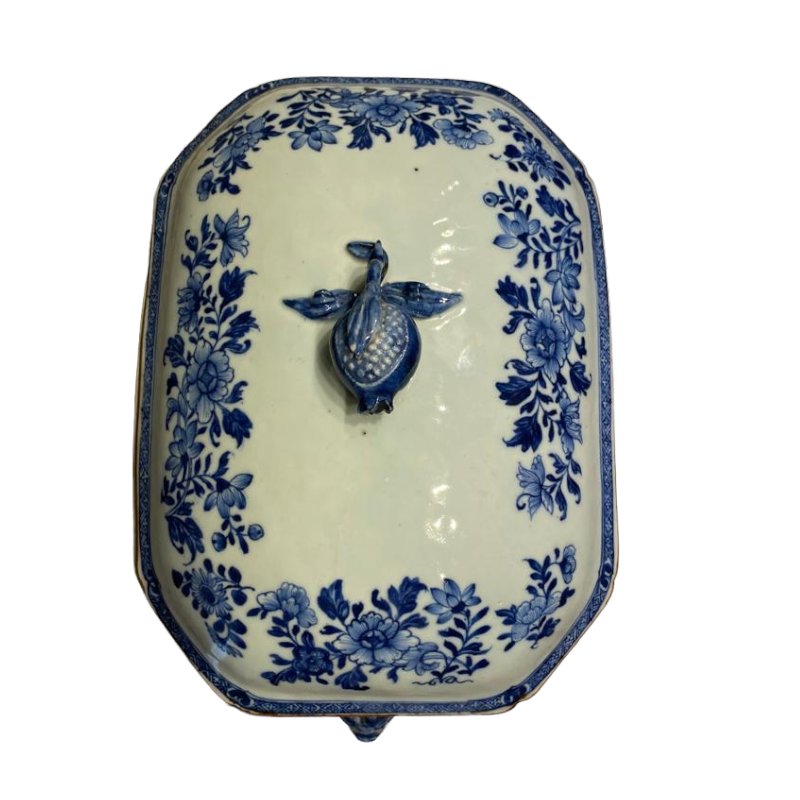 Antique 18thCentury Chinese Porcelain Soup Tureen, Cover & Stand, Set