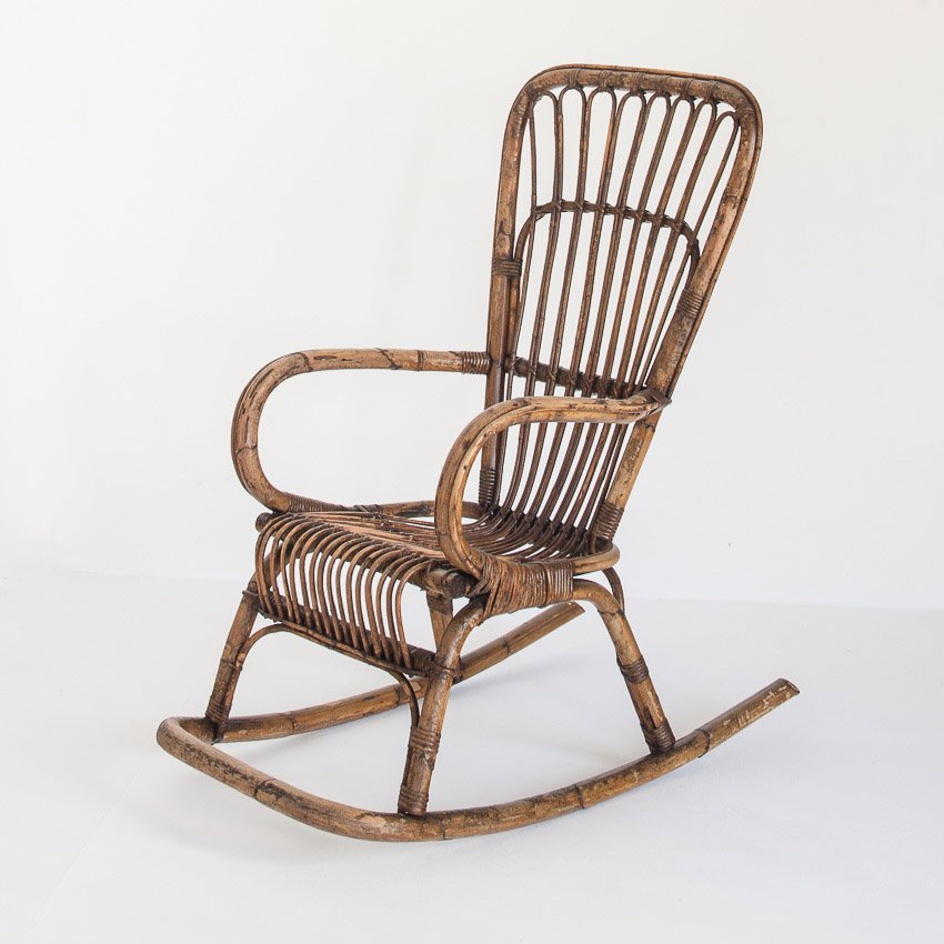 Vintage Rocking Chair, France, 1960s for sale at Pamono