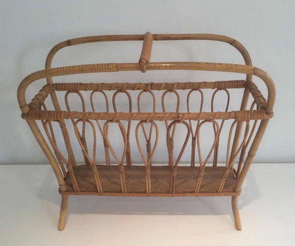 Rattan Magazine Holder for sale at Pamono