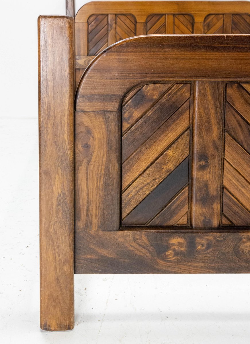 Spanish Elm Full Size Bed, 1970s for sale at Pamono