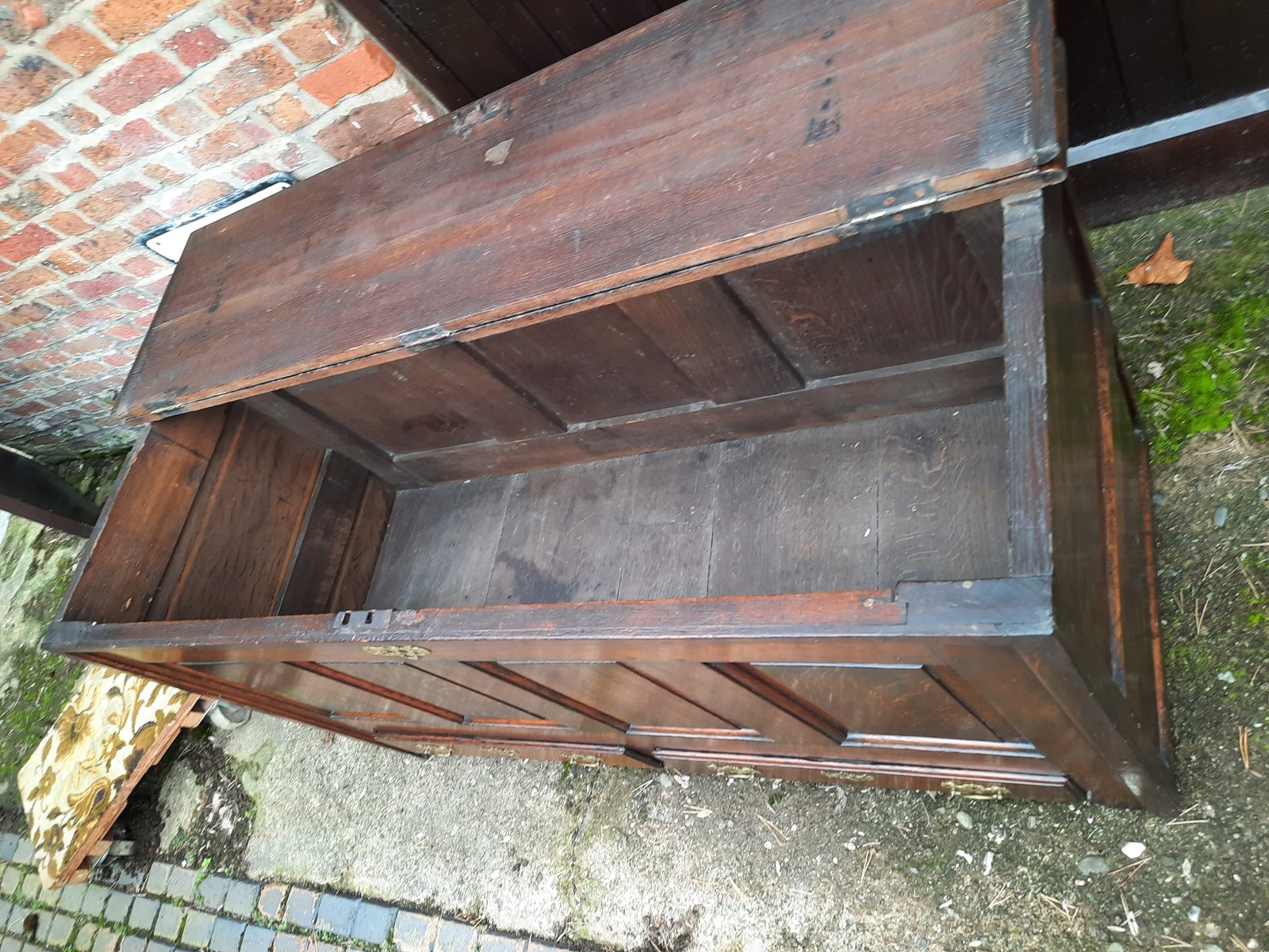 18th Century Oak Lancashire Mule Chest for sale at Pamono