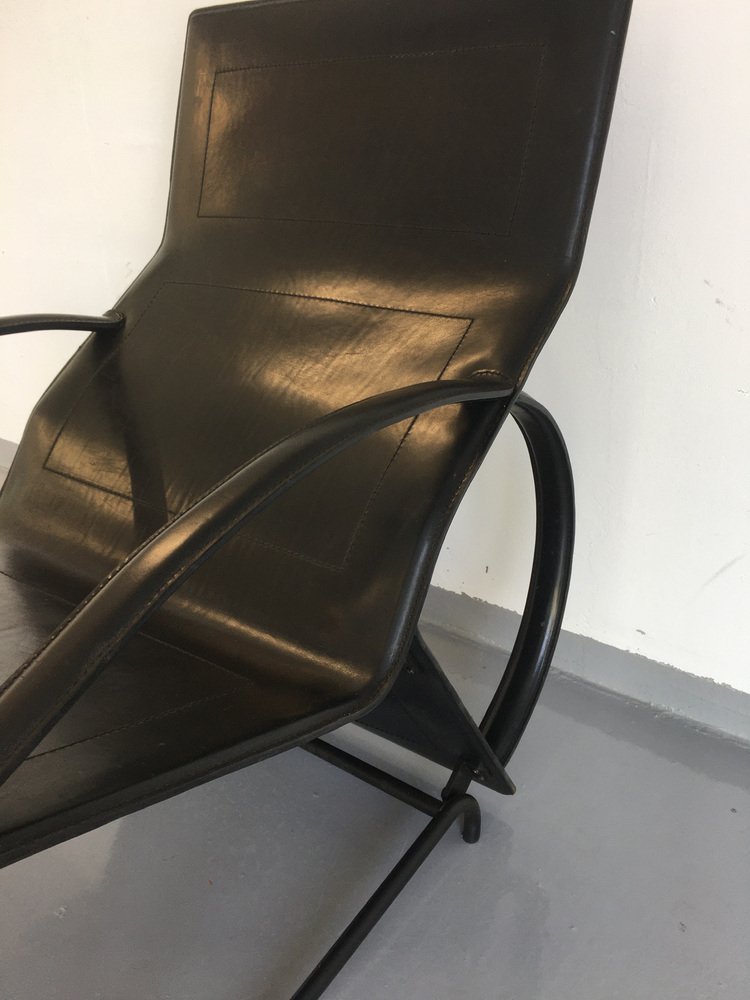 Photo inspiration: Visual Reference: Italian Black Leather Transforming Armchair 1970S For Sale At Pamono