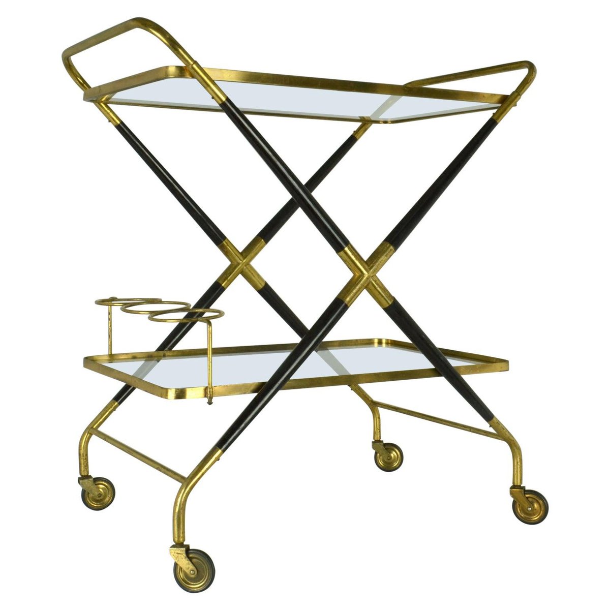 Carrello Bar Gigante Con Globo - Legno Di Eucalipto, Design Antico, 100 Cm, Per Cocktail E Decorazione