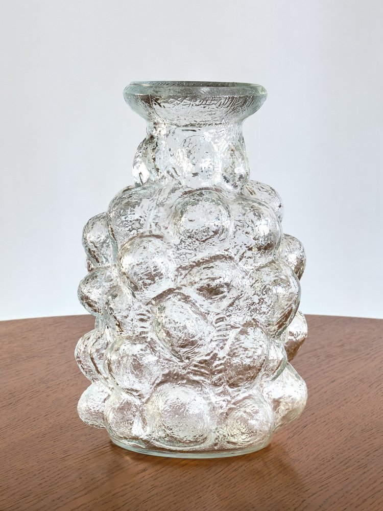 Vintage Vase in Bubble Glass by Helena Tynell for Limburg, 1960s for