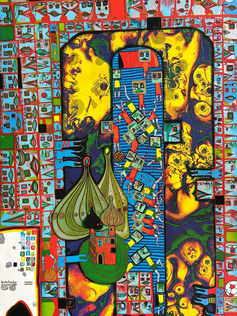 Munich Olympic Games Poster by Friedensreich Hundertwasser, 1972 for