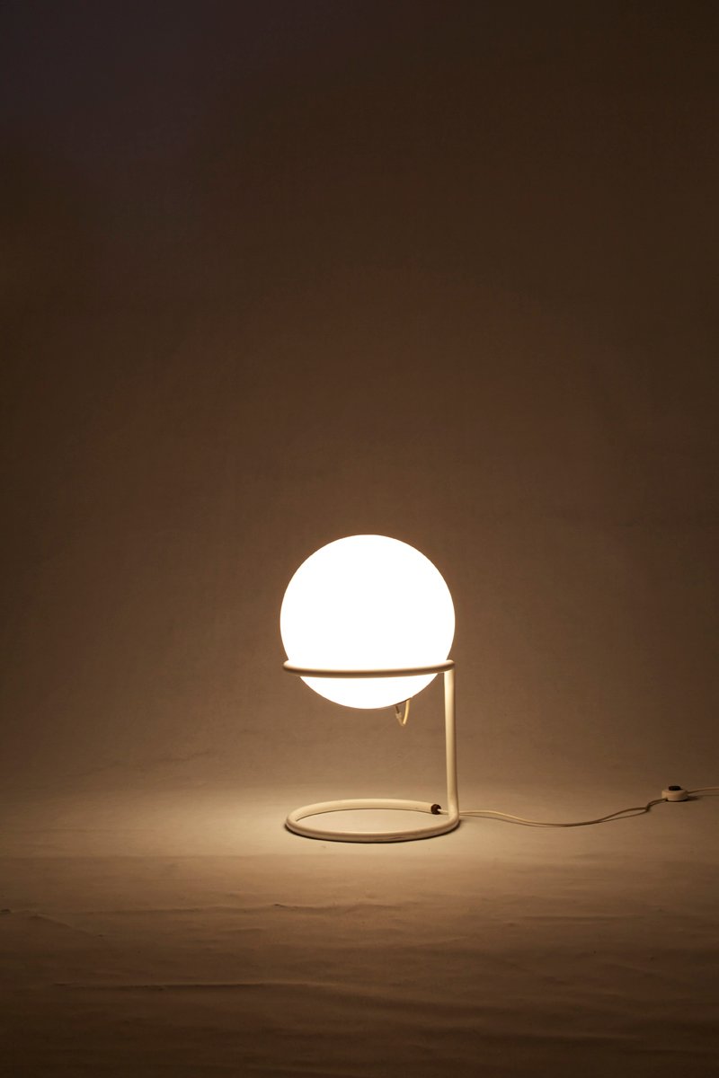 Large Mid Century Glass Ball Floor Lamp From Glashütte Limburg For Large Mid Century Glass Ball Floor Lamp From Glashütte Limburg
