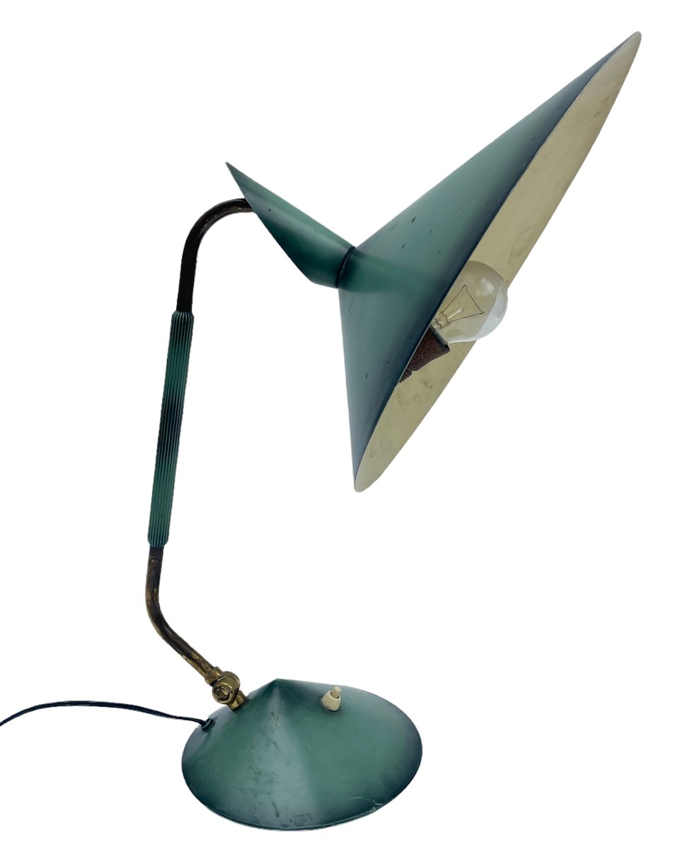 Varnished Sheet Metal Desk Lamp, 1970s for sale at Pamono
