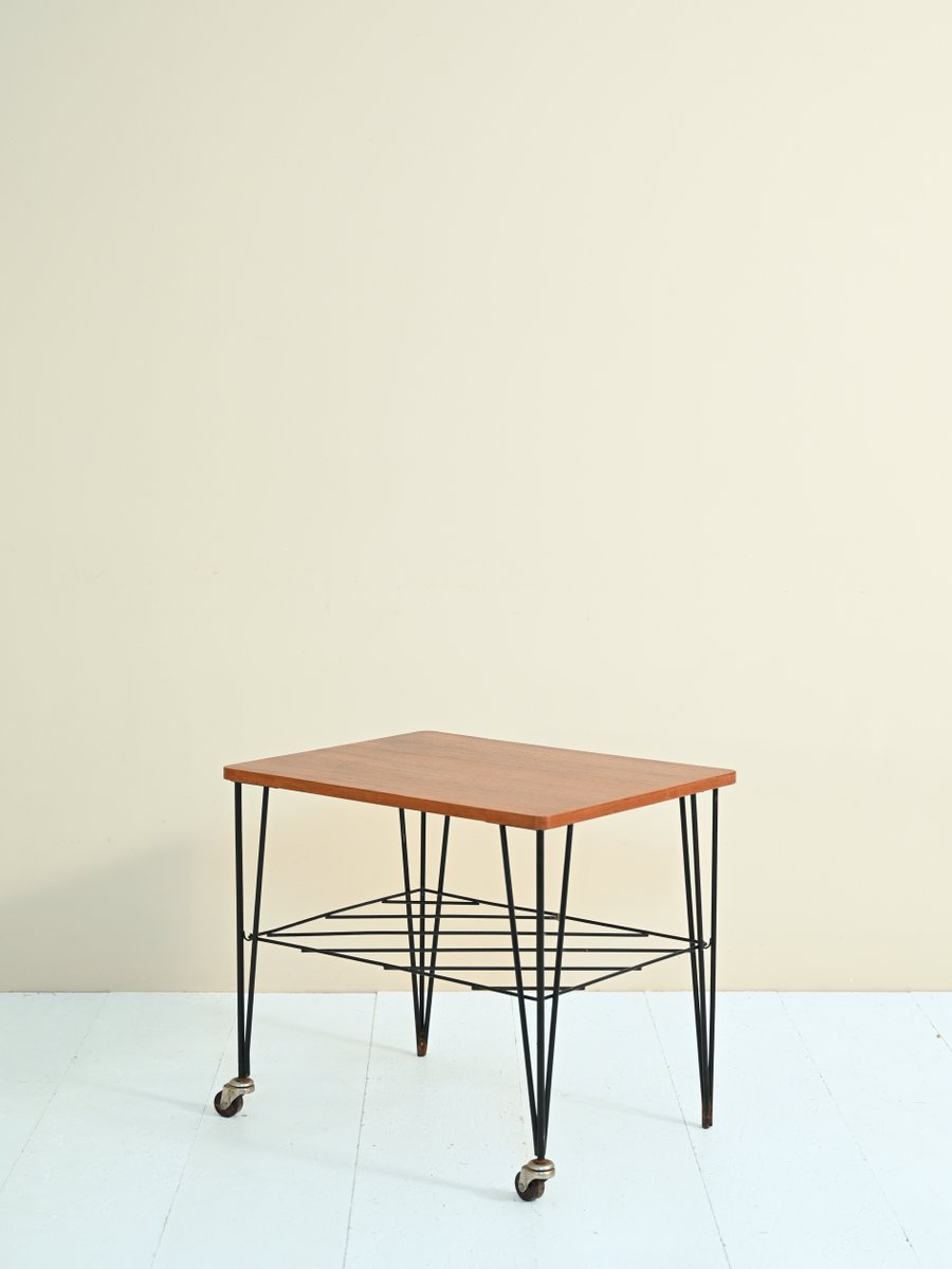Vintage Scandinavian Metal Structure Table, 1960s for sale at Pamono