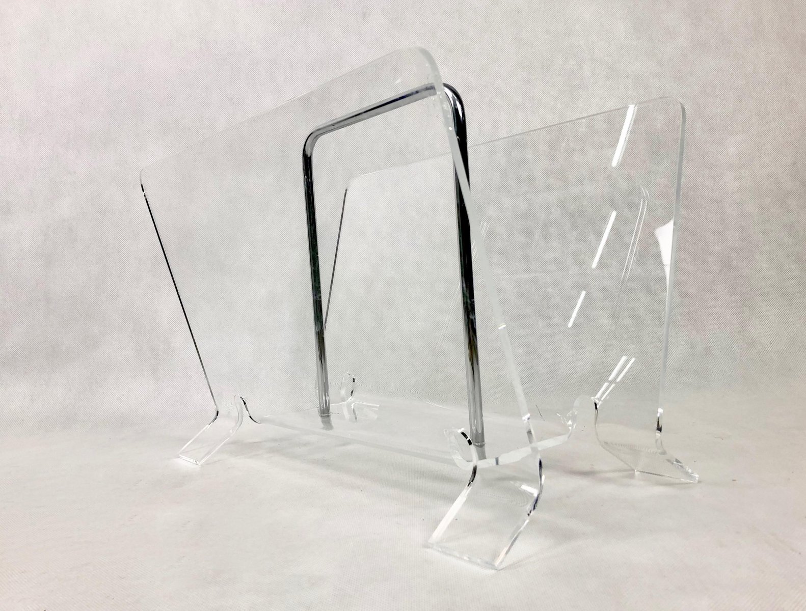 Acrylic Glass Magazine Rack, 1980s for sale at Pamono
