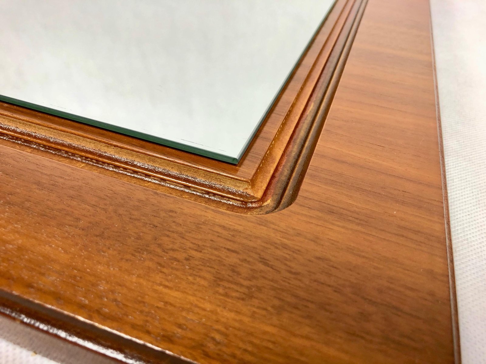 Danish Teak Wall Mirror, 1970s for sale at Pamono