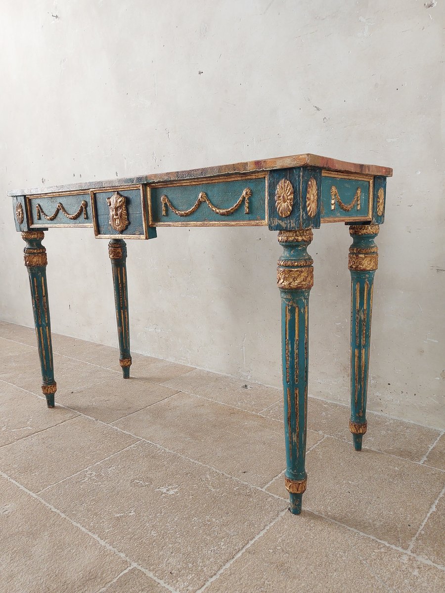 Comodence Concepts Town - Tavolo Consolle Quadrato In Finto Marmo Bianco E Cromato - 106,7 X 23,5 X 76,2 Cm - 2