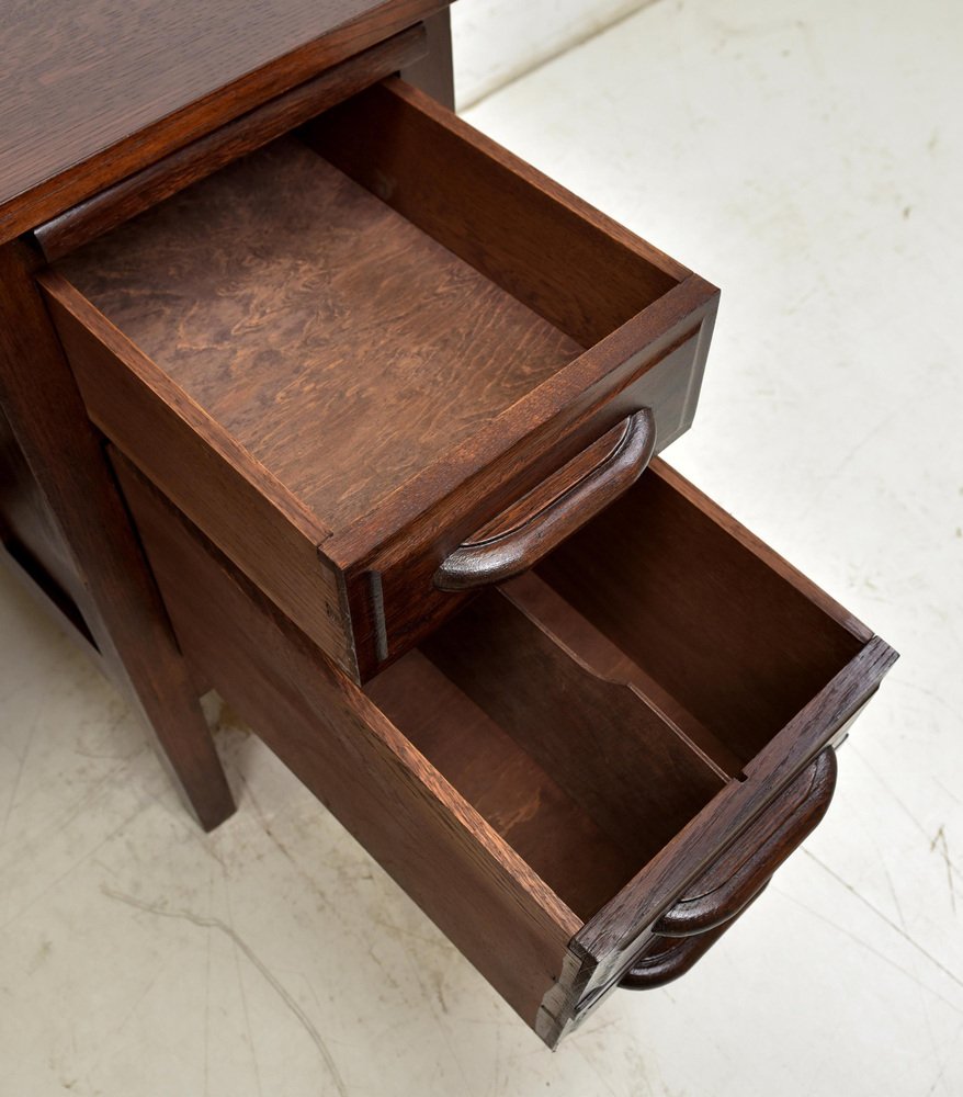 Bauhaus Oak Desk with Drawers for sale at Pamono