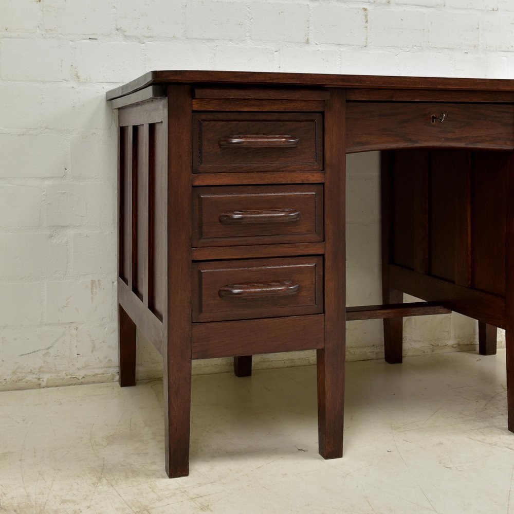 Bauhaus Oak Desk with Drawers for sale at Pamono
