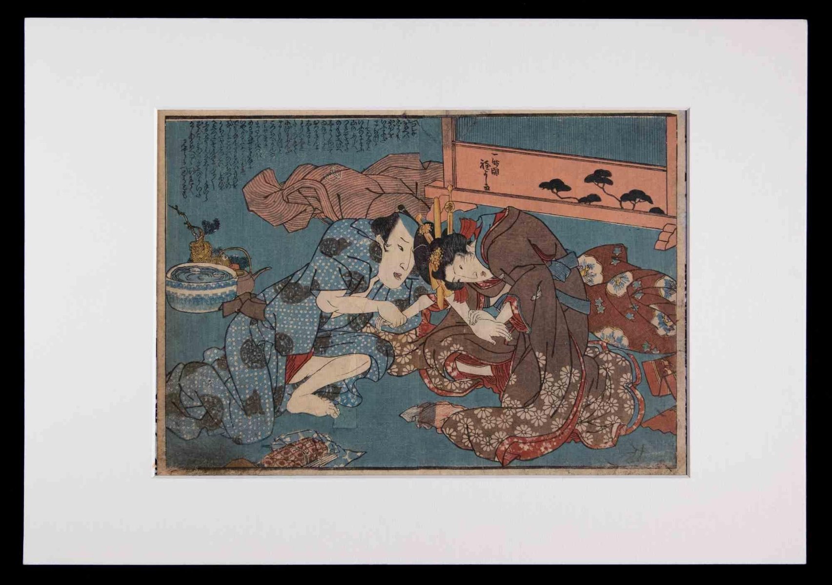 Utagawa Kuniyoshi, Shunga, Original Holzschnitt, 1850 bei Pamono kaufen