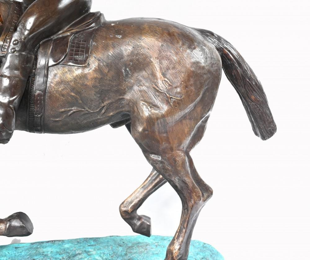 French Bronze Horse Jockey Statue from Pj Mene for sale at Pamono