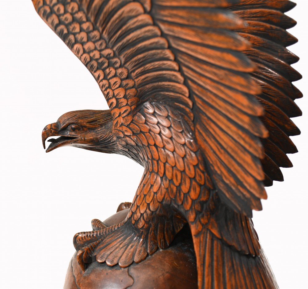 American Hand Carved Bald Eagle Statue for sale at Pamono