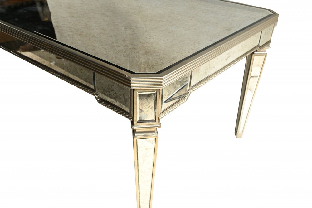 Art Deco Mirrored Mirror Dining Table for sale at Pamono