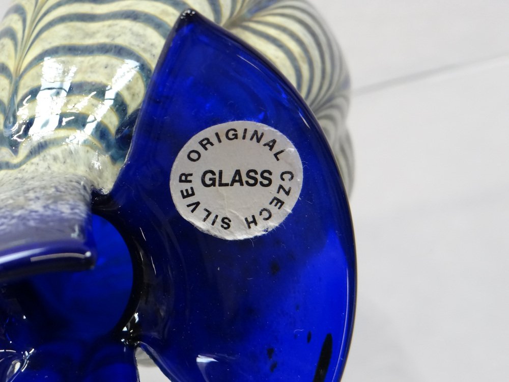 Czechian Silver Glass Vase for sale at Pamono