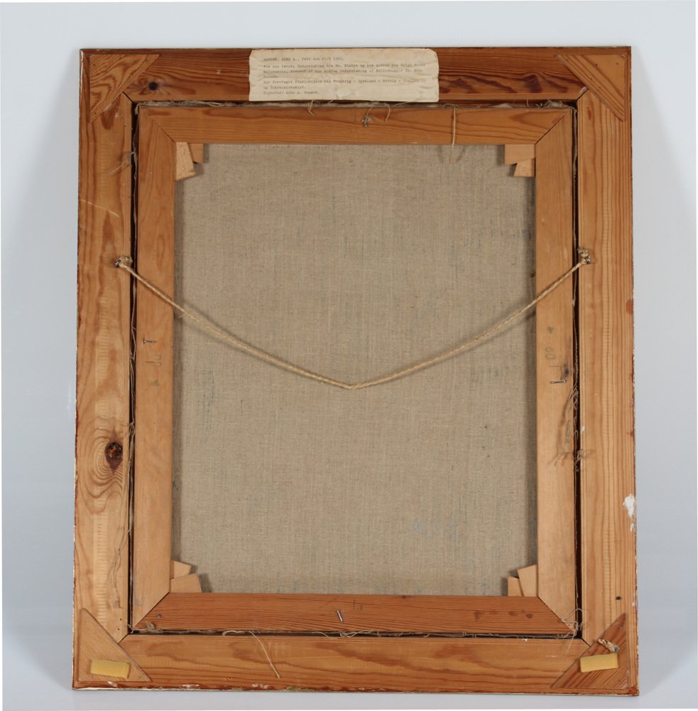 Arne A. Hansen, Young Girl in Her Study, 1960s, Oil on Canvas, Framed ...