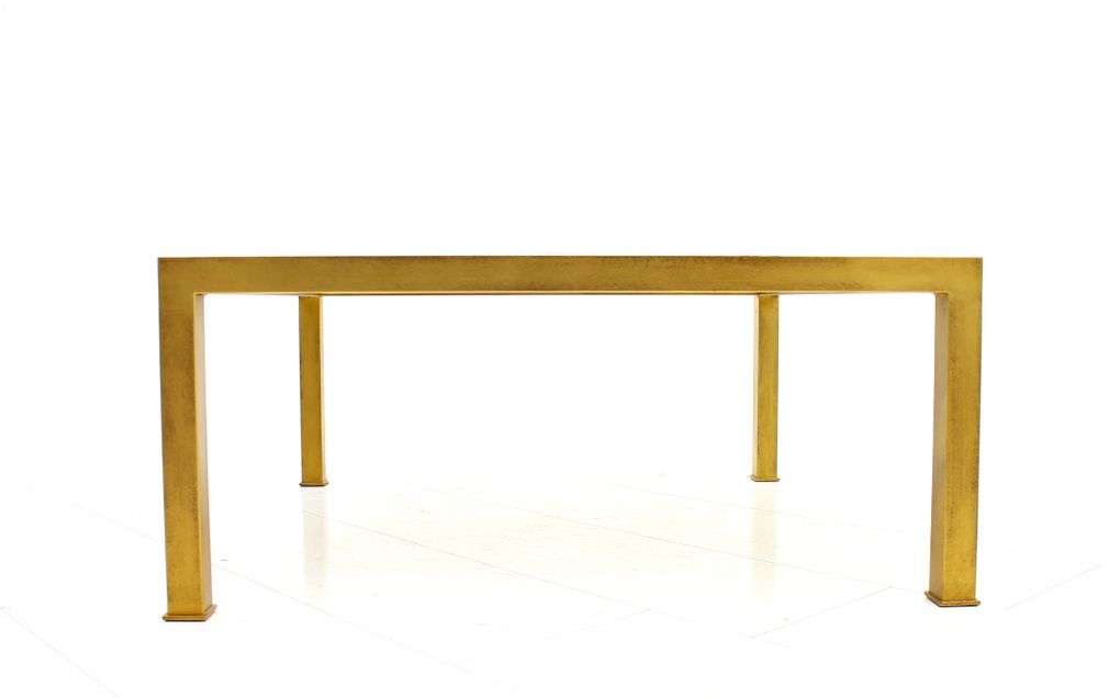 French Painted Metal And Smoked Glass Coffee Table 1960s For French Painted Metal And Smoked Glass Coffee Table 1960s