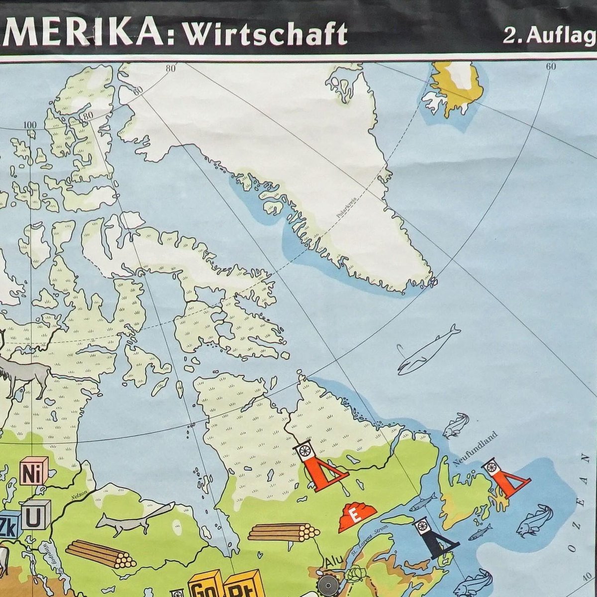Vintage North America Economy Map - Vintage North America Economy Map 1970s 3
