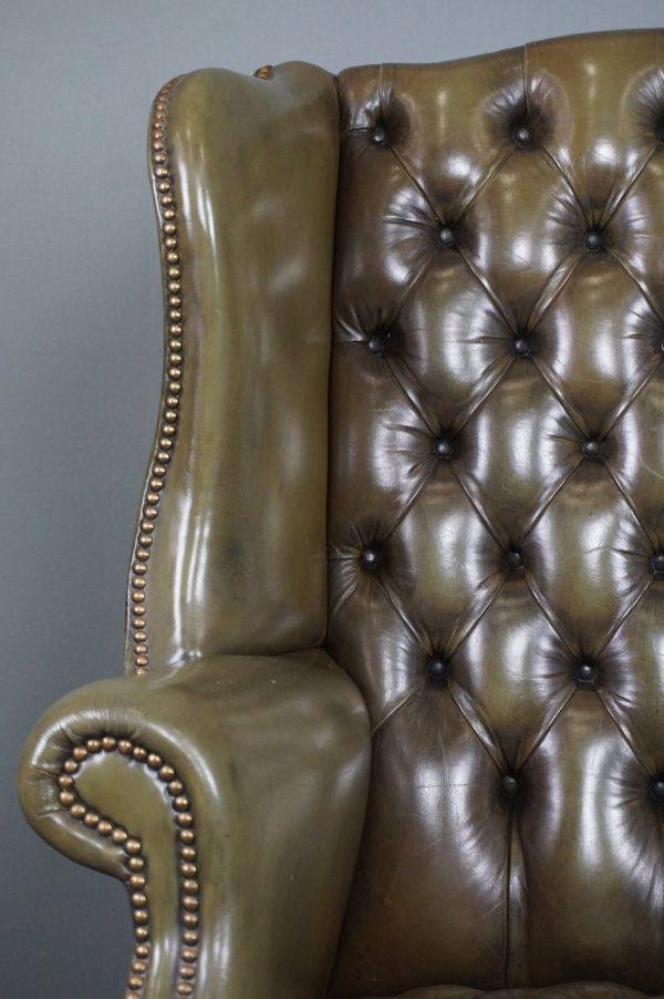 Green Chesterfield Armchair for sale at Pamono