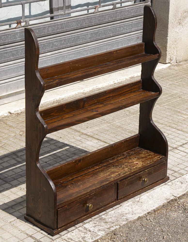 Italian Fir Shelves with Drawers, 1900s for sale at Pamono