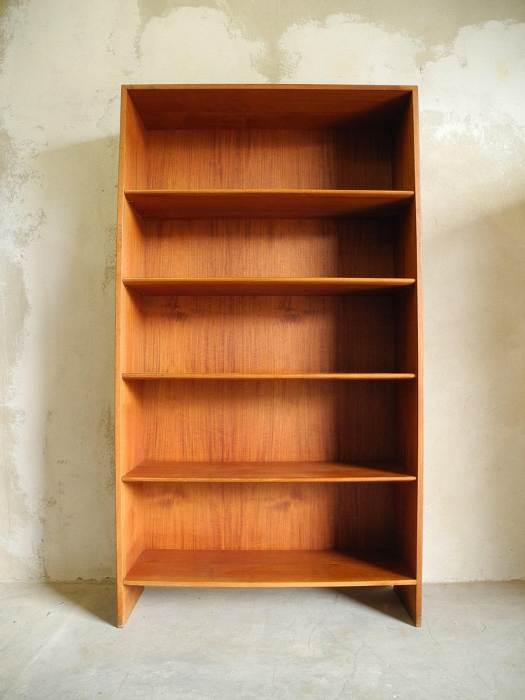 Danish Modern Teak Wood Bookcase, 1960s for sale at Pamono