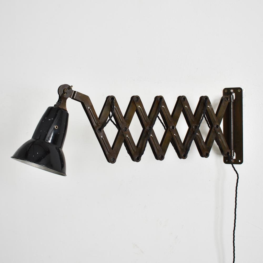 Large Vintage Scissor Wall Light for sale at Pamono