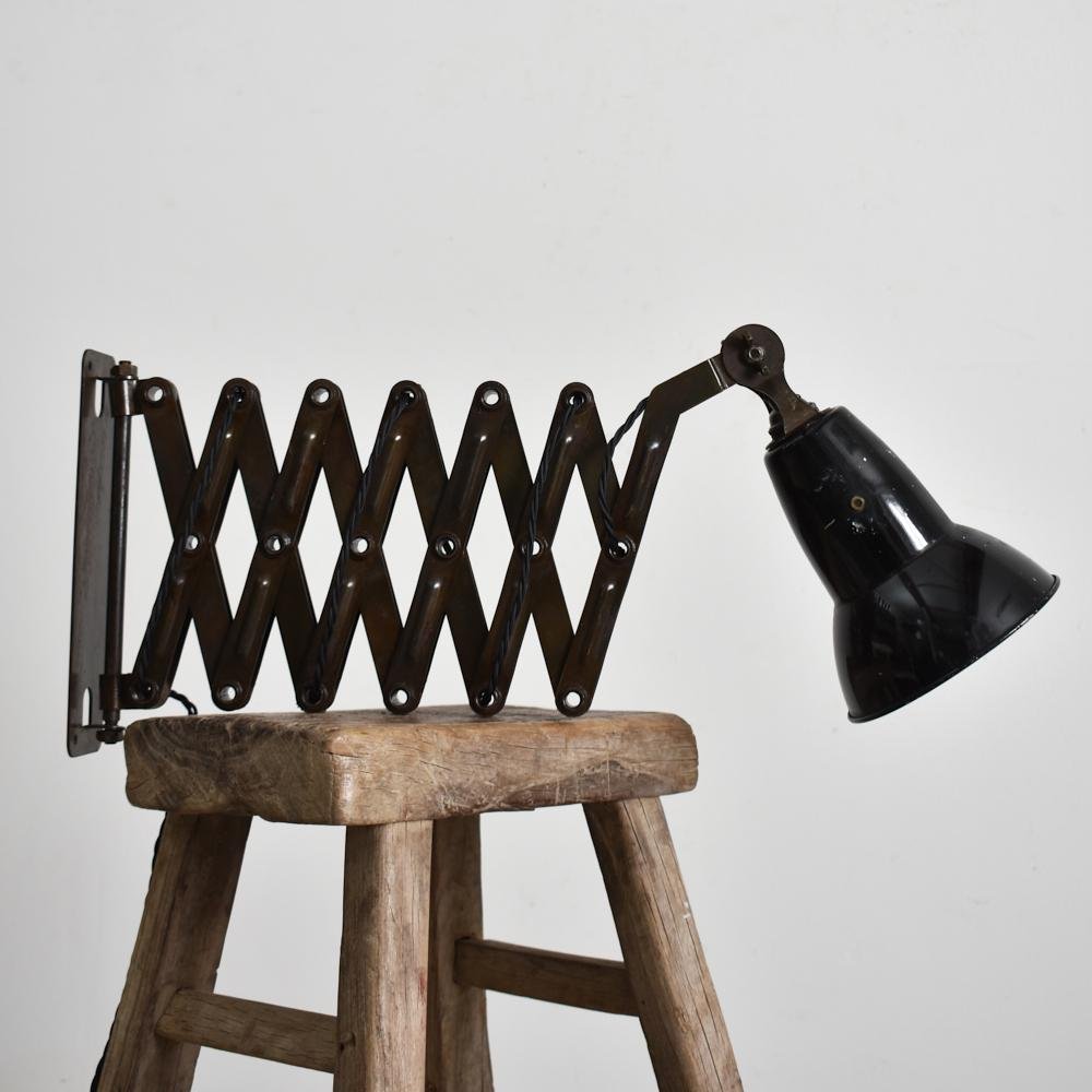 Large Vintage Scissor Wall Light for sale at Pamono