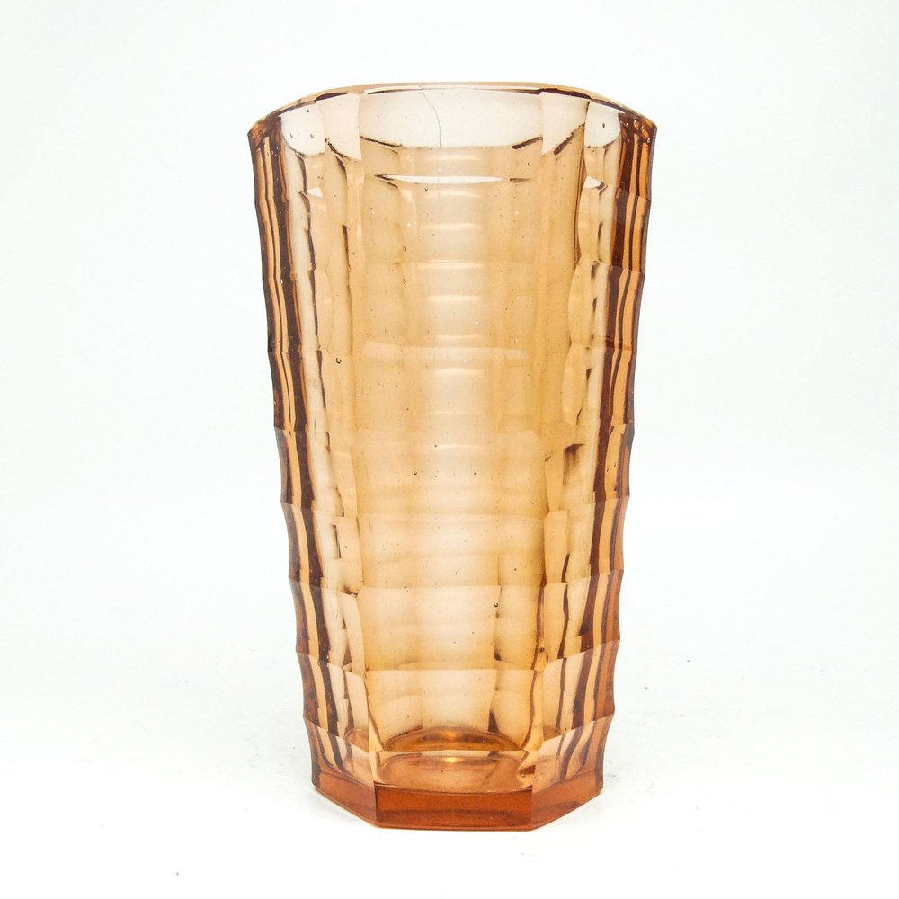 Art Deco Vase from Zawiercie Glassworks, Poland, 1930s for sale at Pamono