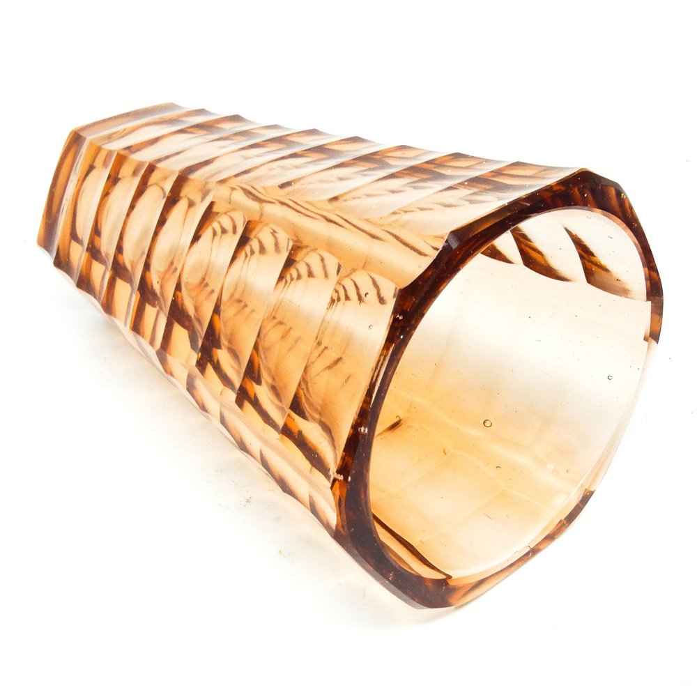 Art Deco Vase from Zawiercie Glassworks, Poland, 1930s for sale at Pamono