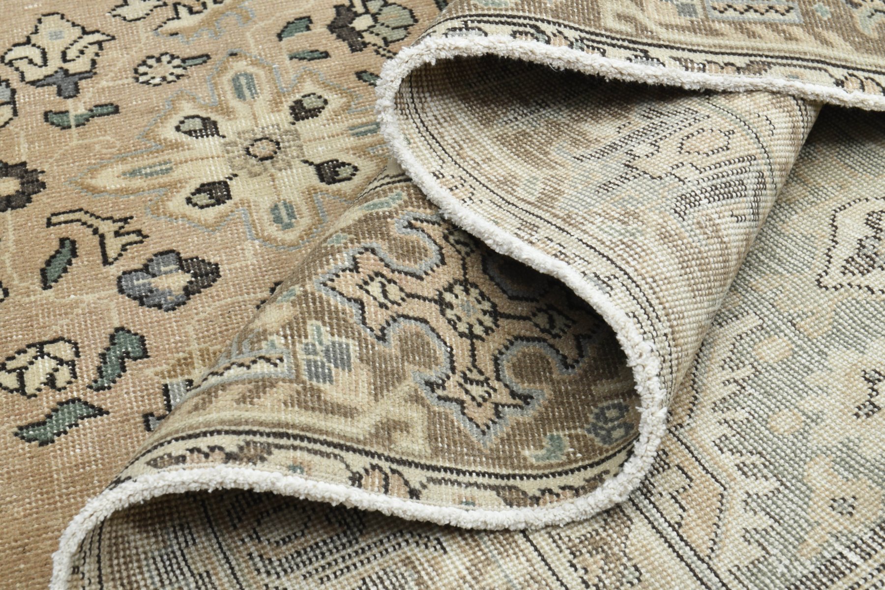 Turkish Faded Orange Area Rug for sale at Pamono