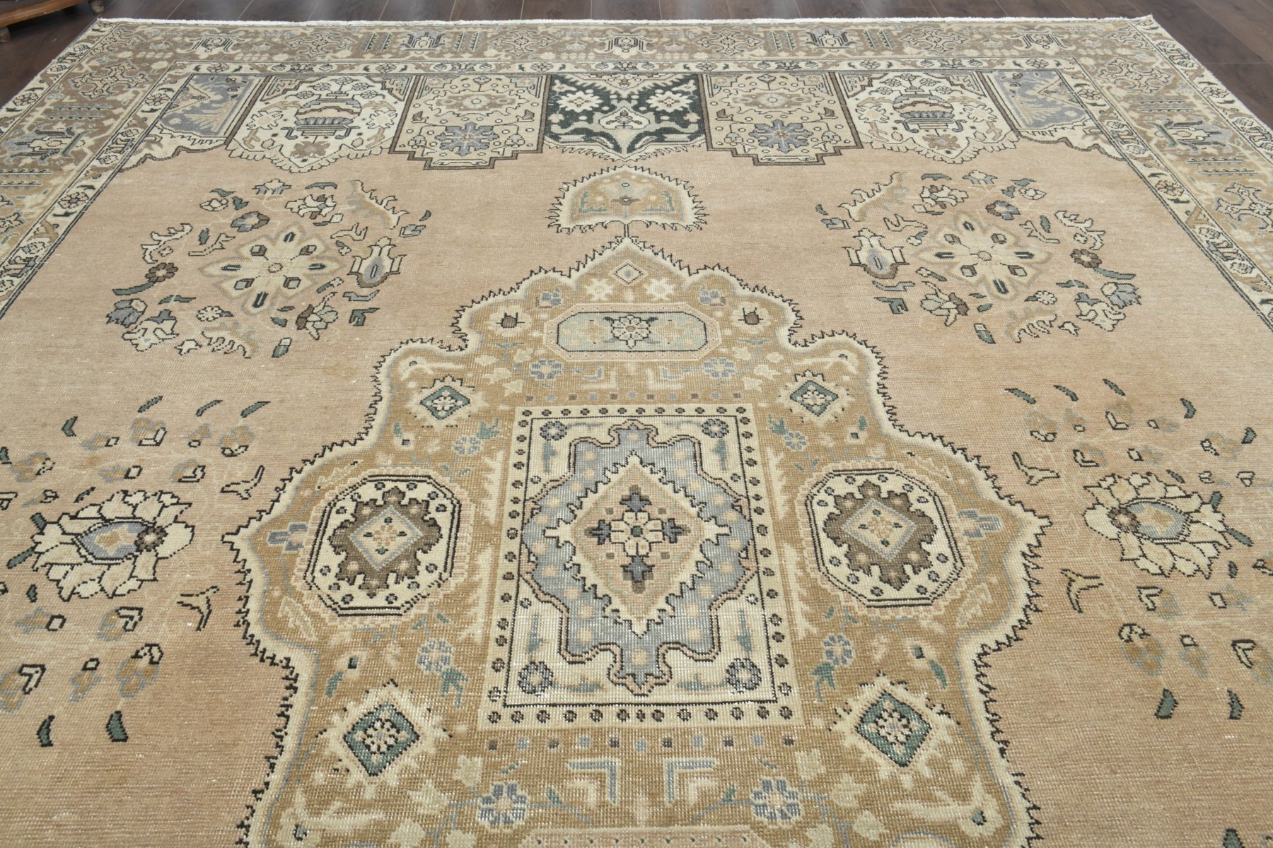 Turkish Faded Orange Area Rug for sale at Pamono