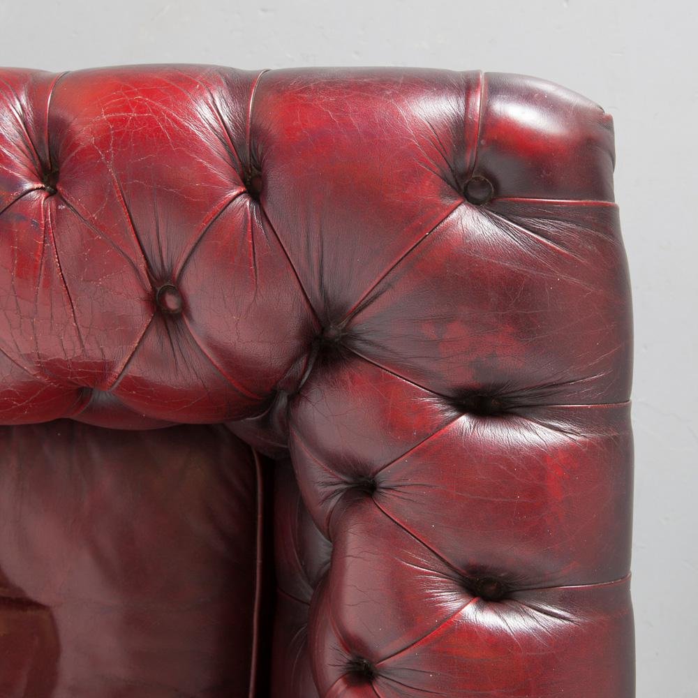 Red Chesterfield Armchair, 1950s for sale at Pamono