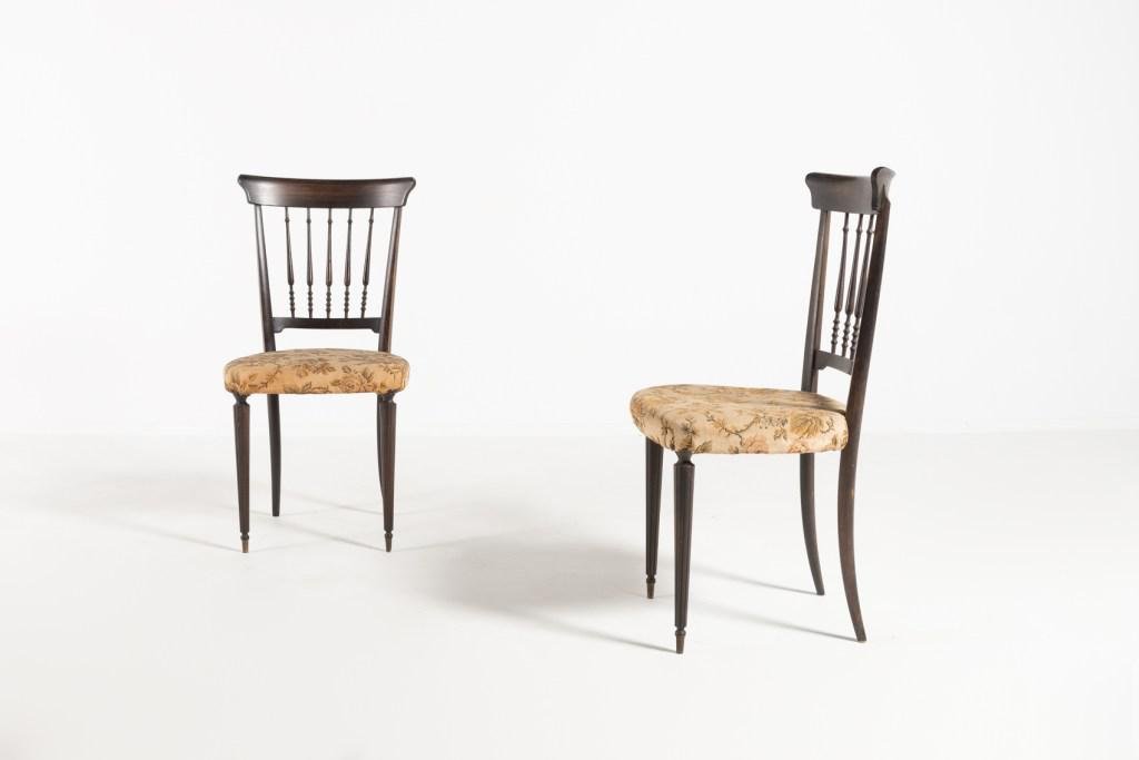 MidCentury Italian Dining Table and Chairs from Chiavari, 1950s, Set