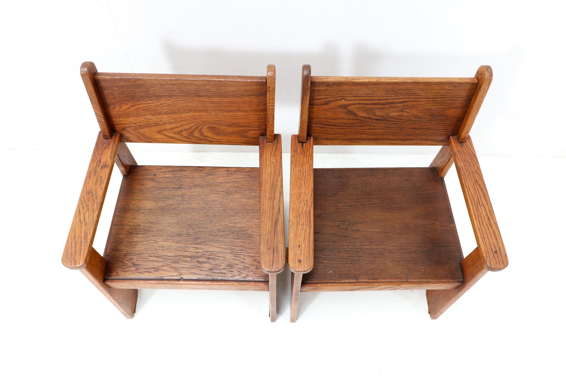 Art Deco Children's Armchairs by Jan Wils for Eik en Linden, 1918, Set