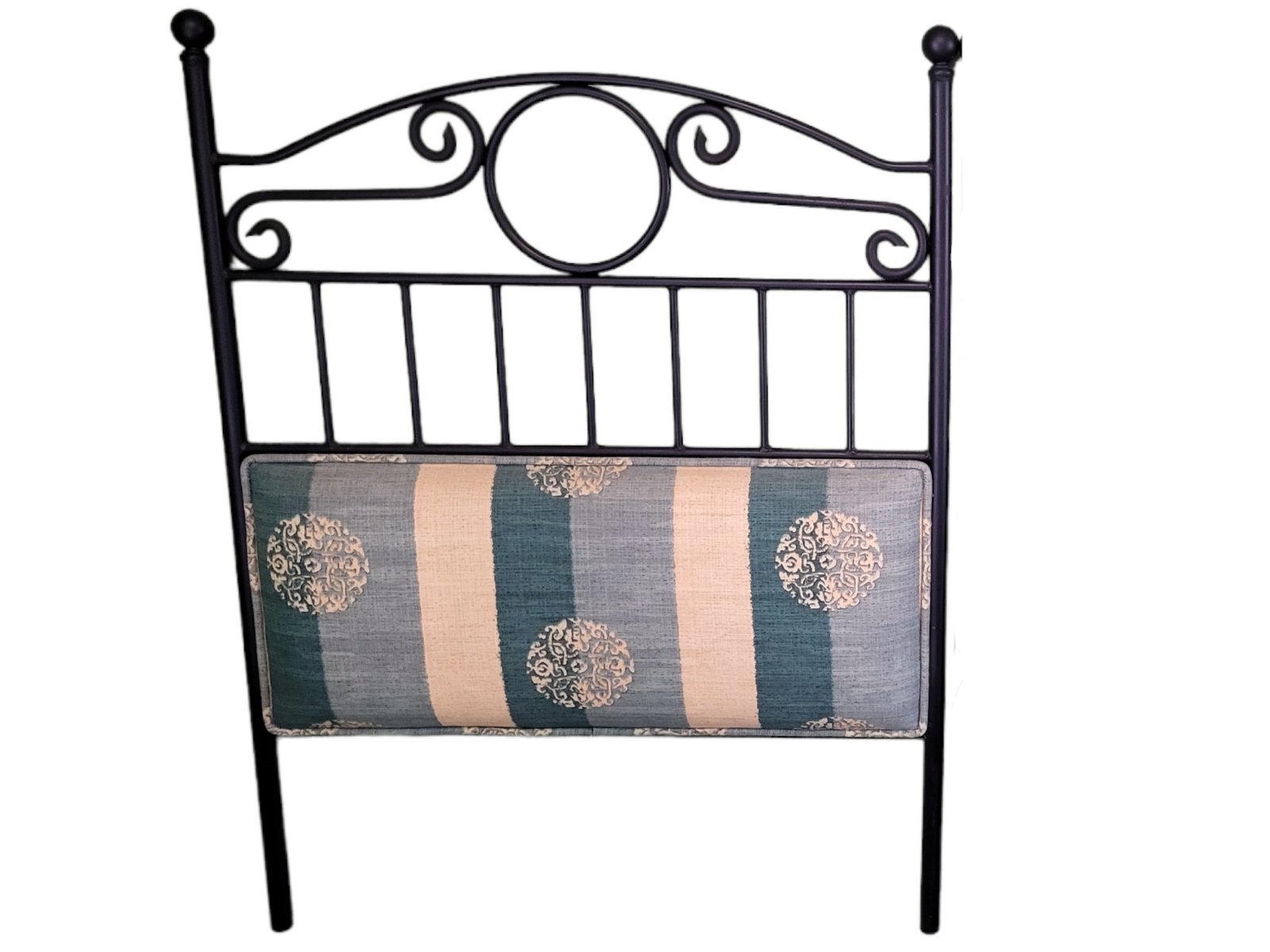 Spanish Headboards in Wrought Iron and Fabric, Set of 2 for sale at Pamono