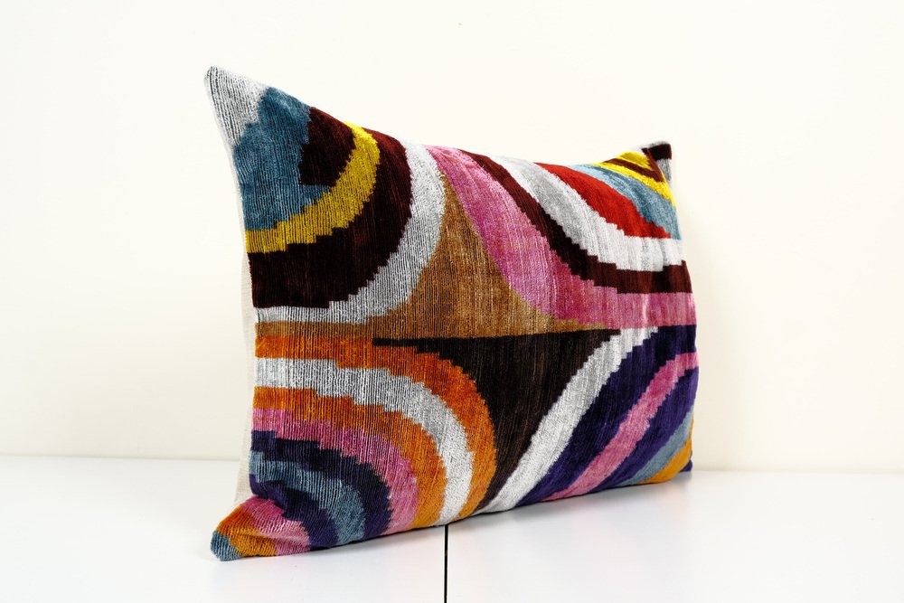 Cushion Cover Silk Velvet Ikat / Silk Ikat 40x40cm VS001