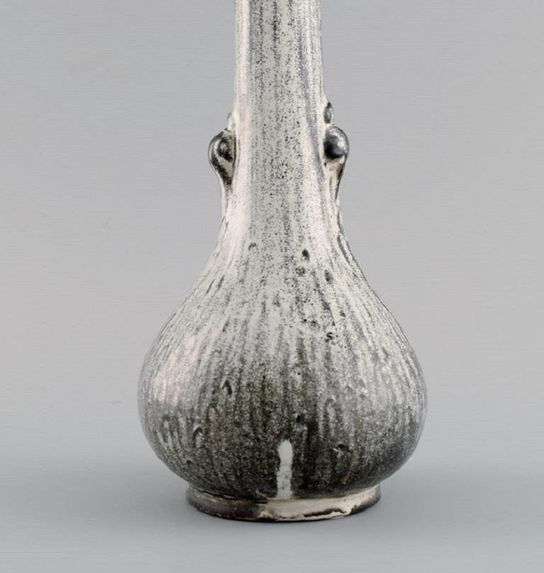Narrow Neck Vase in Glazed Stoneware by Svend Hammershøi for Kähler