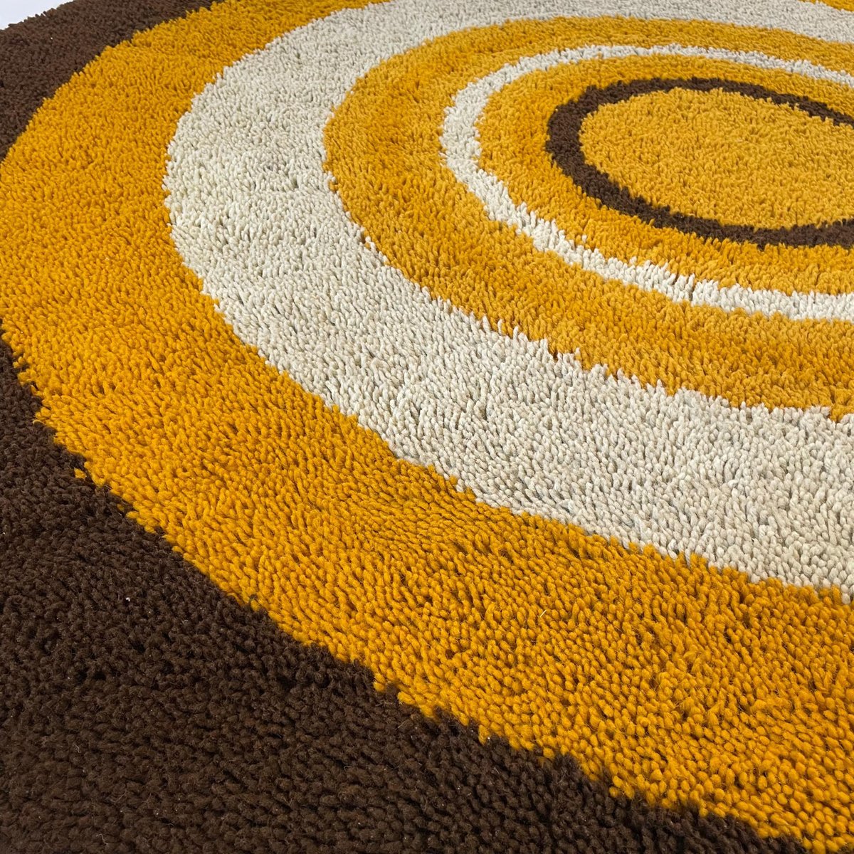 Large High Pile Rya Rug attributed to Reichel, Germany, 1970s for sale