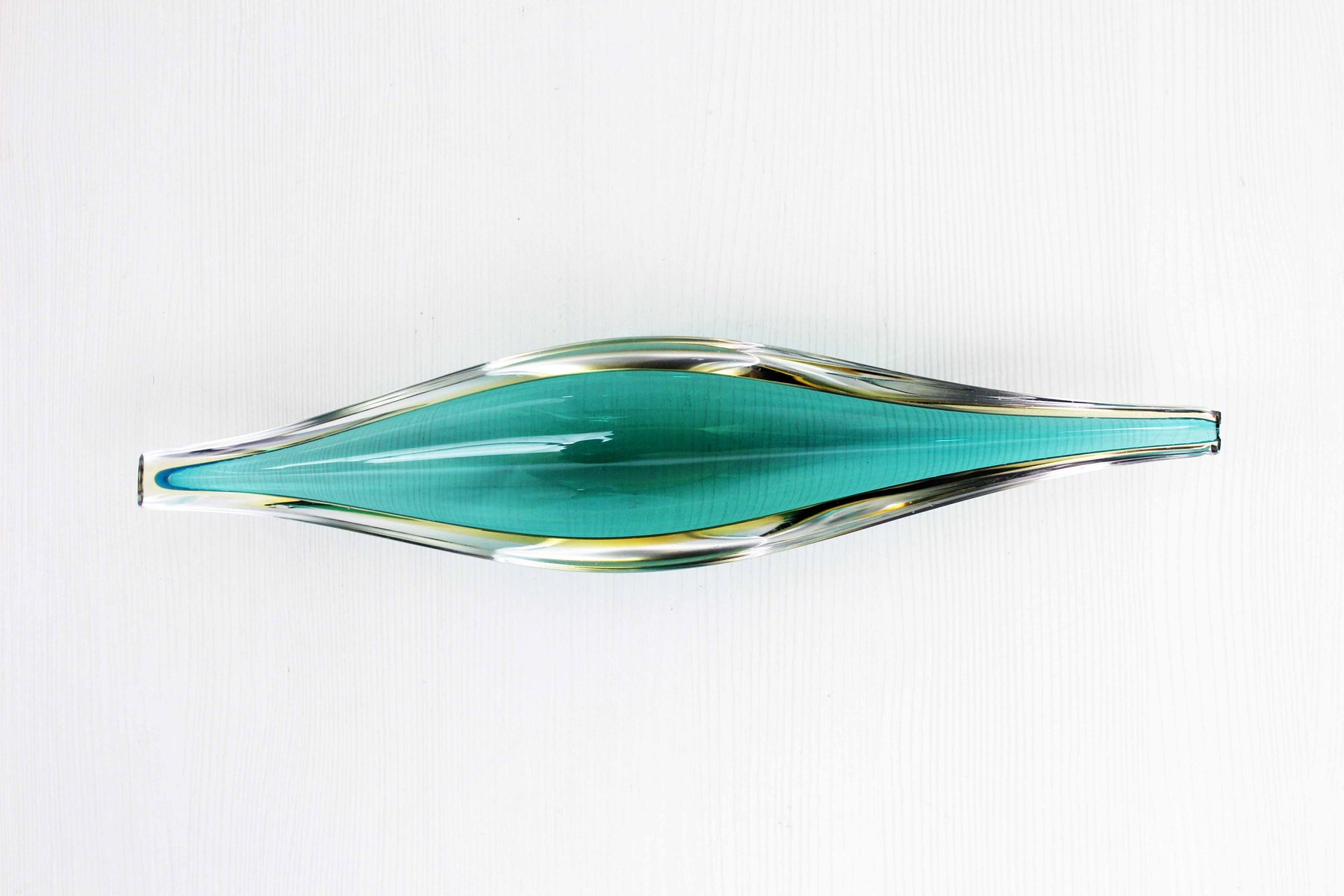 Murano Glass Cut Glass Bowl, 1960s for sale at Pamono