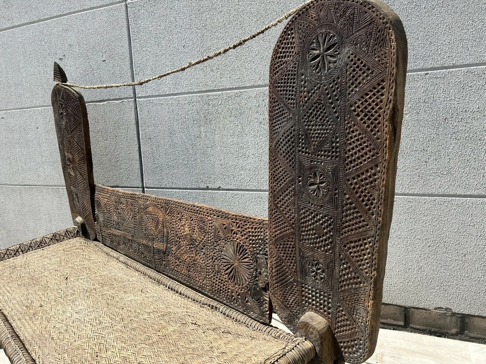 Antique Afghan Cedar Chair Bed, 1800s for sale at Pamono