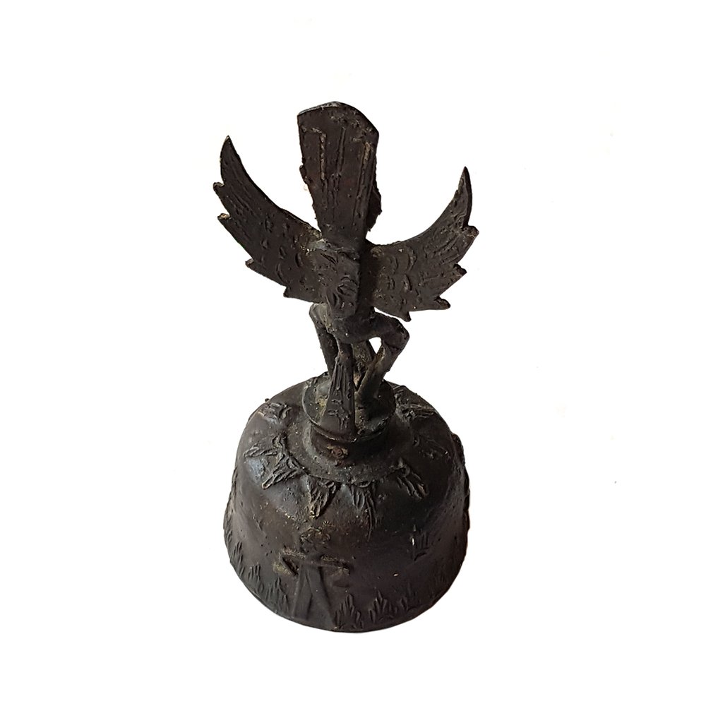 Operitacx Set Di 4 Ciondoli A Campana In Ottone Vintage – Con Incisioni Di Sutra Buddisti, Per Decorazioni, Portachiavi, Fai Da Te