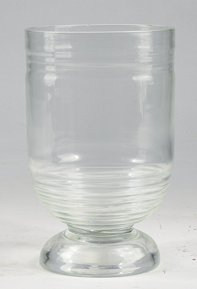 Italian Art Deco Hand Worked Glass Vase, 1940 for sale at Pamono