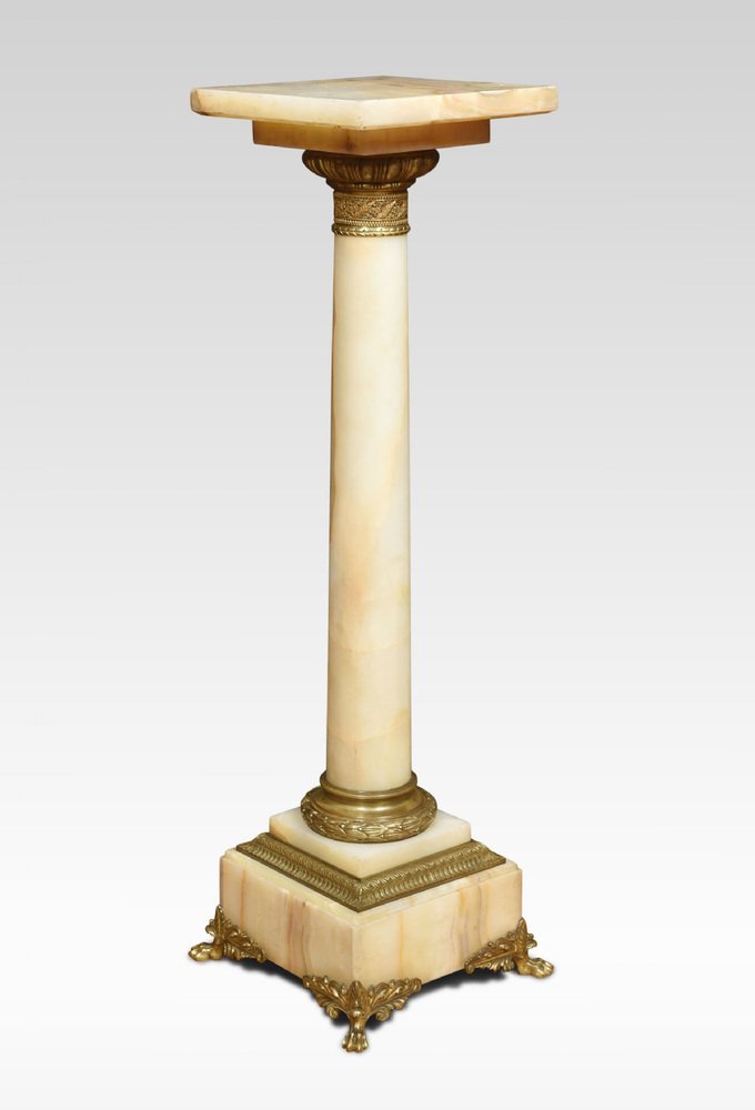 Antique Onyx Marble Pedestal for sale at Pamono