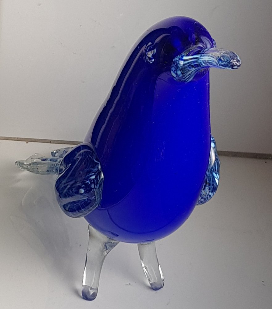 Blue Murano Glass Bird for sale at Pamono
