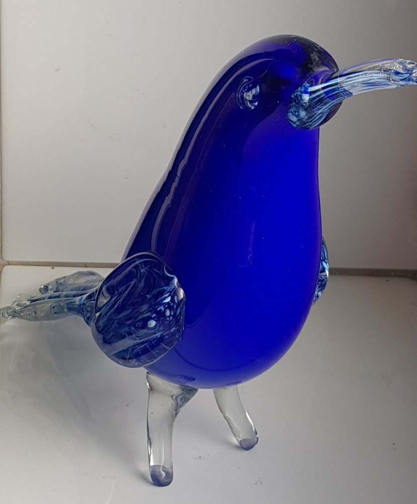 Blue Murano Glass Bird for sale at Pamono